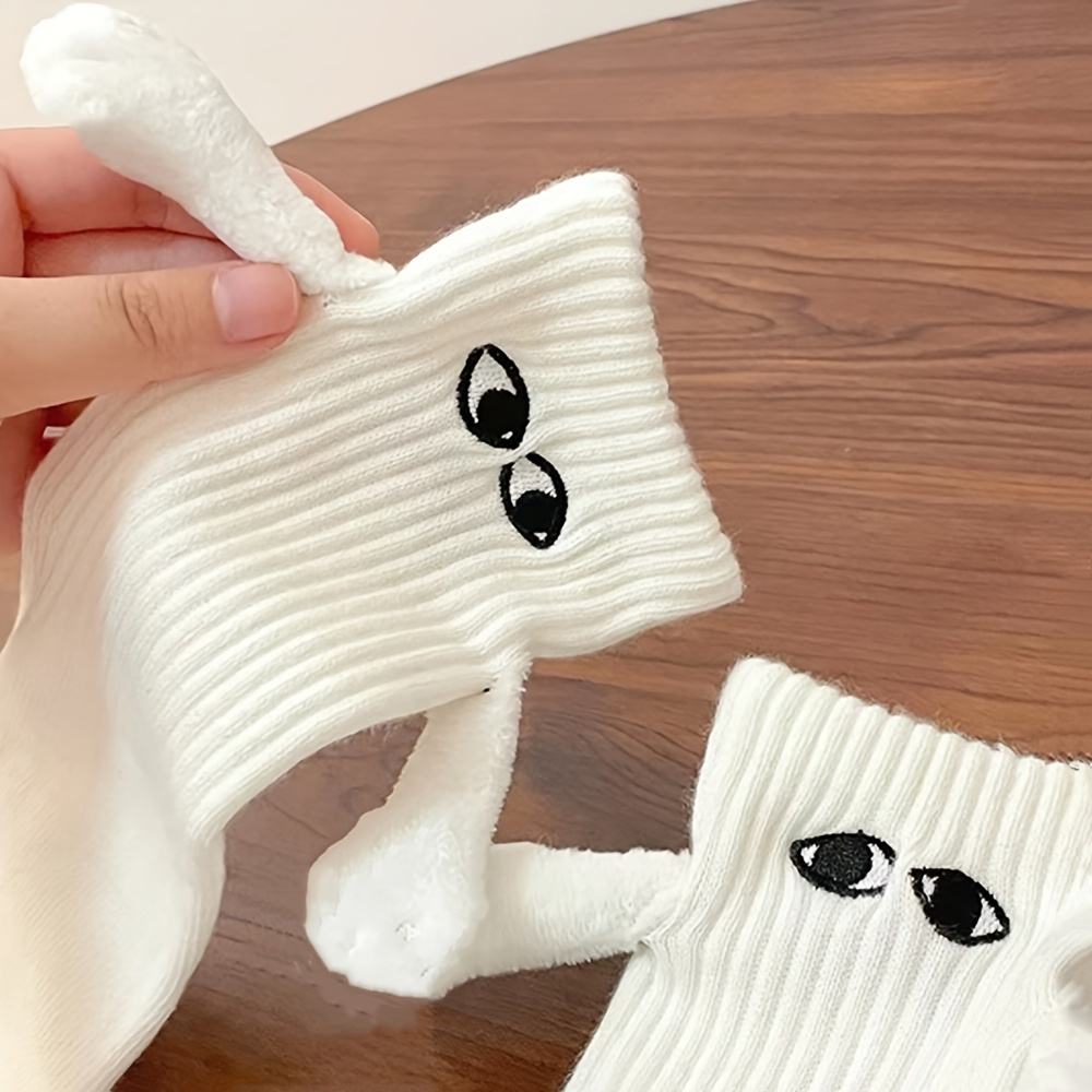 2pair 4 pairs couples holding hands with socks magnetic suction style internet celebrity socks that can   with magnet doll cute holding feet socks