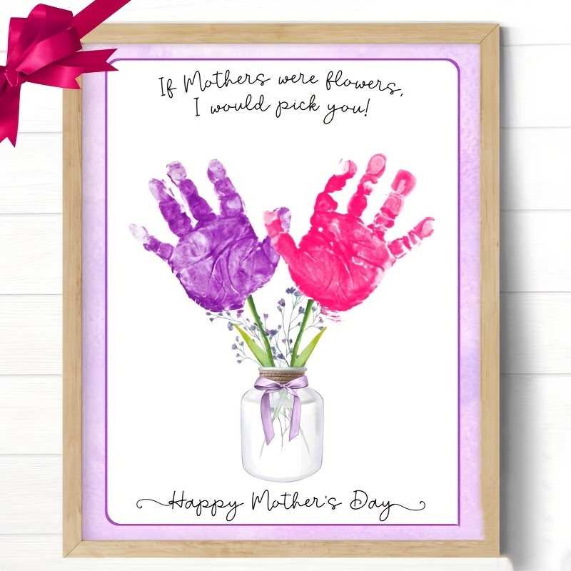 mothers day crafts preschool gifts mom handprint bouquet Temu