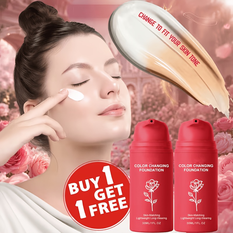 TEMU 2 Bottles Of "" Liquid Bb Cream Foundation. Lightweight And Hydrating, With , Comfortable Wear, Portable For Touch-ups And Anytime, Suitable For