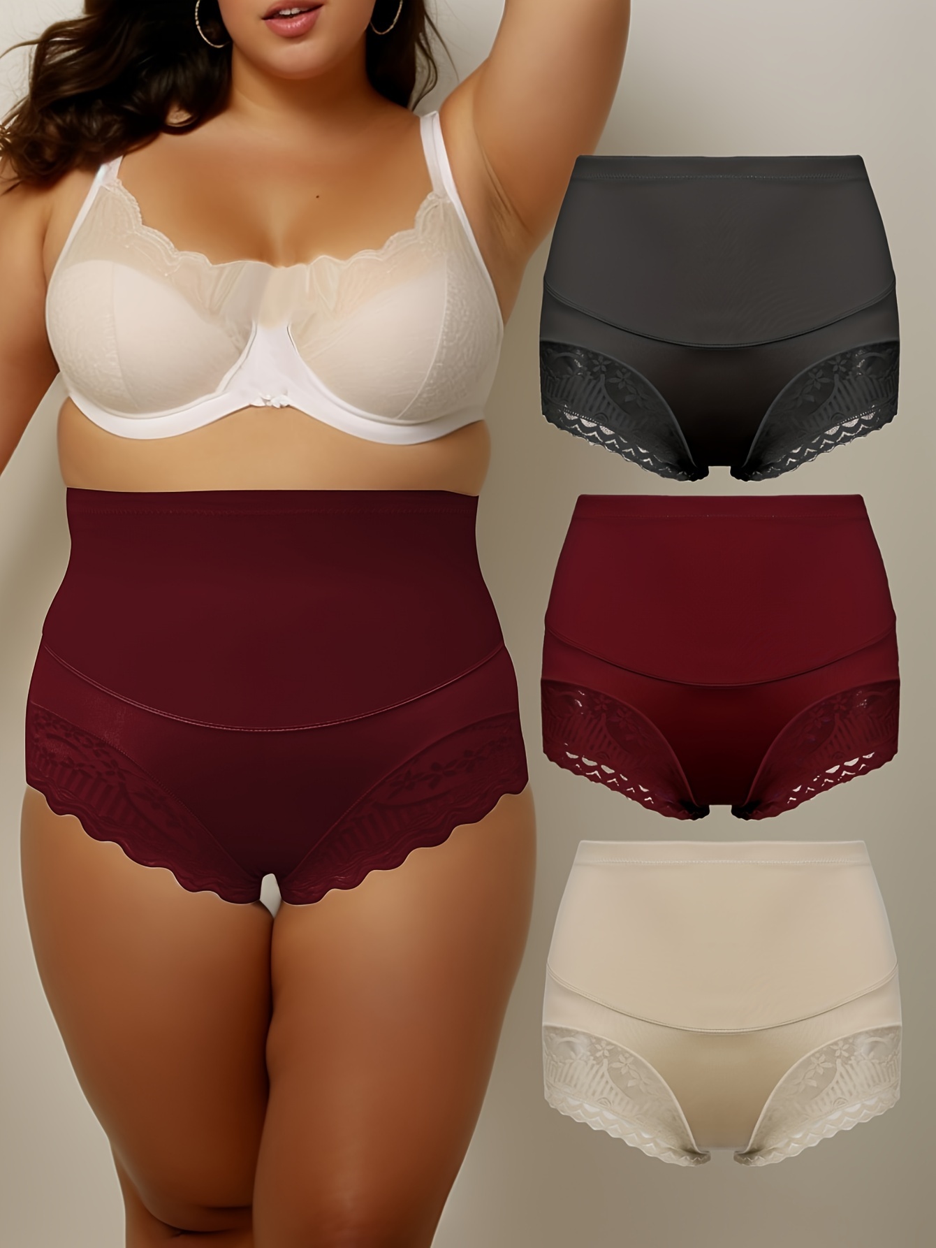 Plus Size Lace Panties - Temu