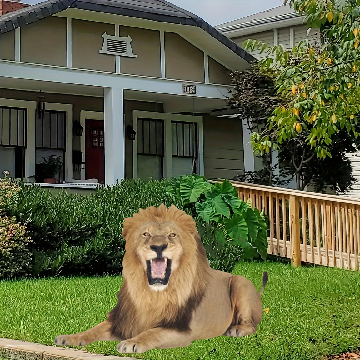 

Art Deco 1pc Lion Garden Stake, Easter Outdoor Decor, Animal Theme Acrylic Colorful 2d Print, Floor Mount Yard Art Statue For Garden Decoration - No Electricity Or Battery Needed