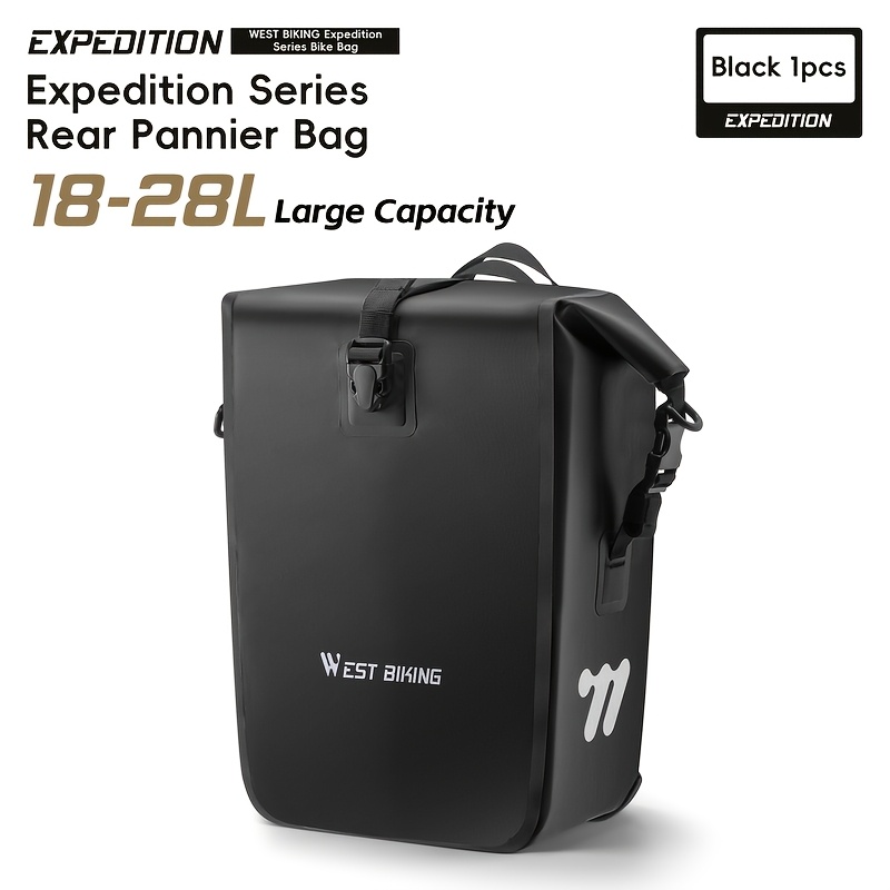 Image of West Biking 1pc Large Capacity Bicycle Rear Seat Bag Cycling Bag For Mountain Bikes Long-distance Outdoor Carry-on Backpack Bike Frame Bags Cycling Gear 18l Bicycle Bag