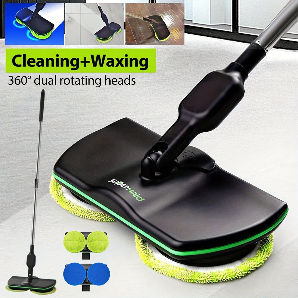 electric rechargeable cordless floor cleaner scrubber sweeper polisher mop set details 1