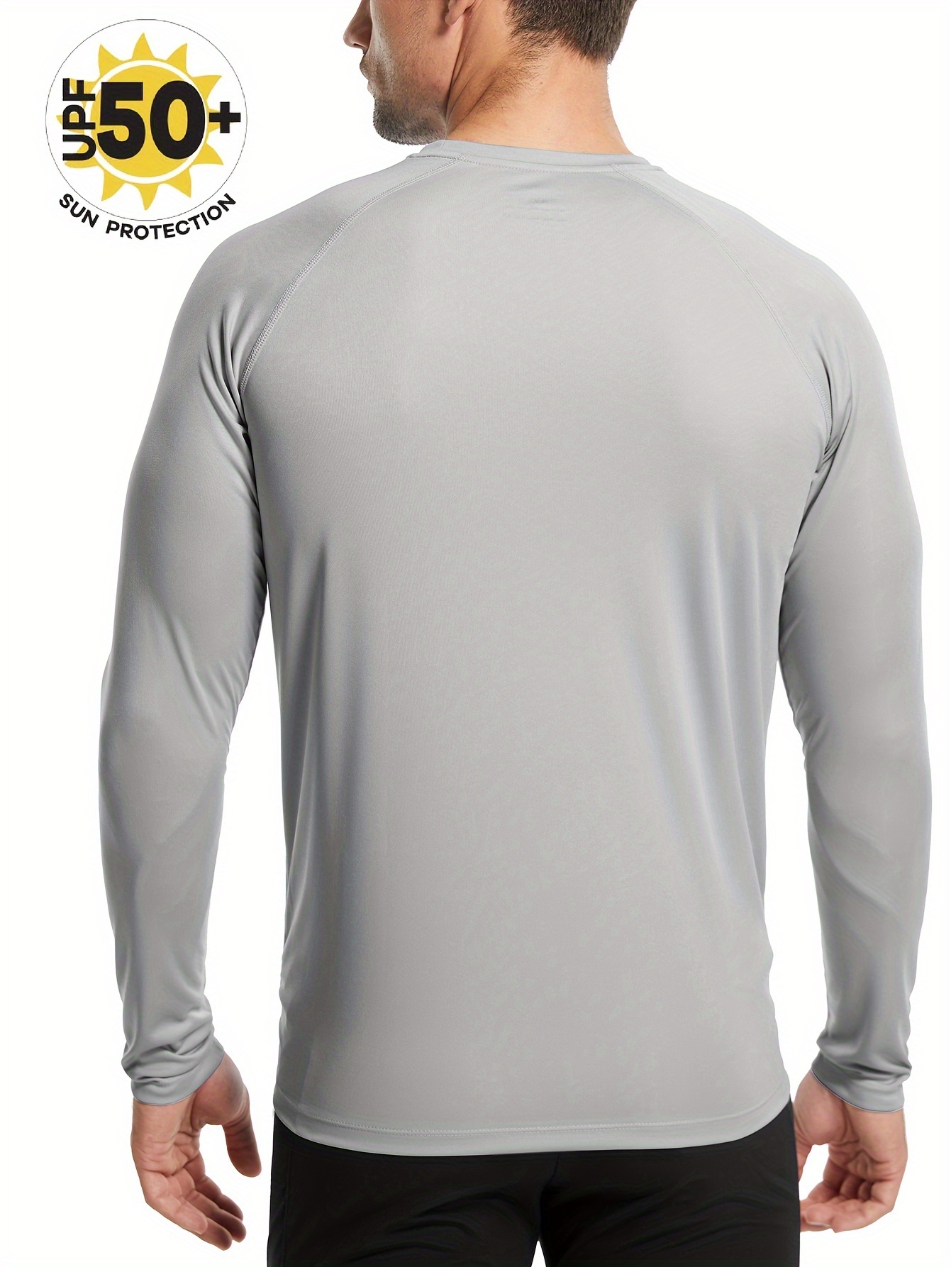 Men's Upf 50+ Sun Protection T shirts Long Sleeve Comfy - Temu Canada