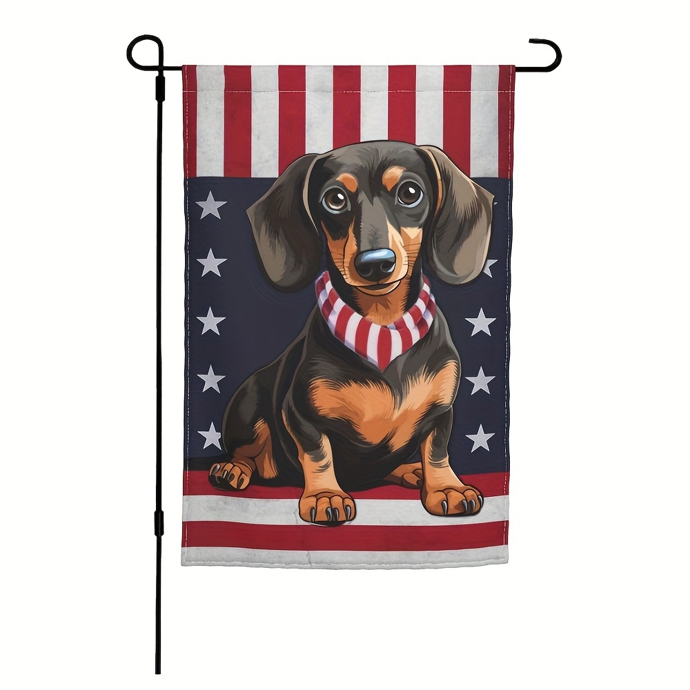 

Flag Dachshund Dog 4th Of July Garden Flag 12x18 Inch Double Sided Vertical Decoration Yard Small Flag For Outside Holiday Seasonal Outdoor No Flagpole