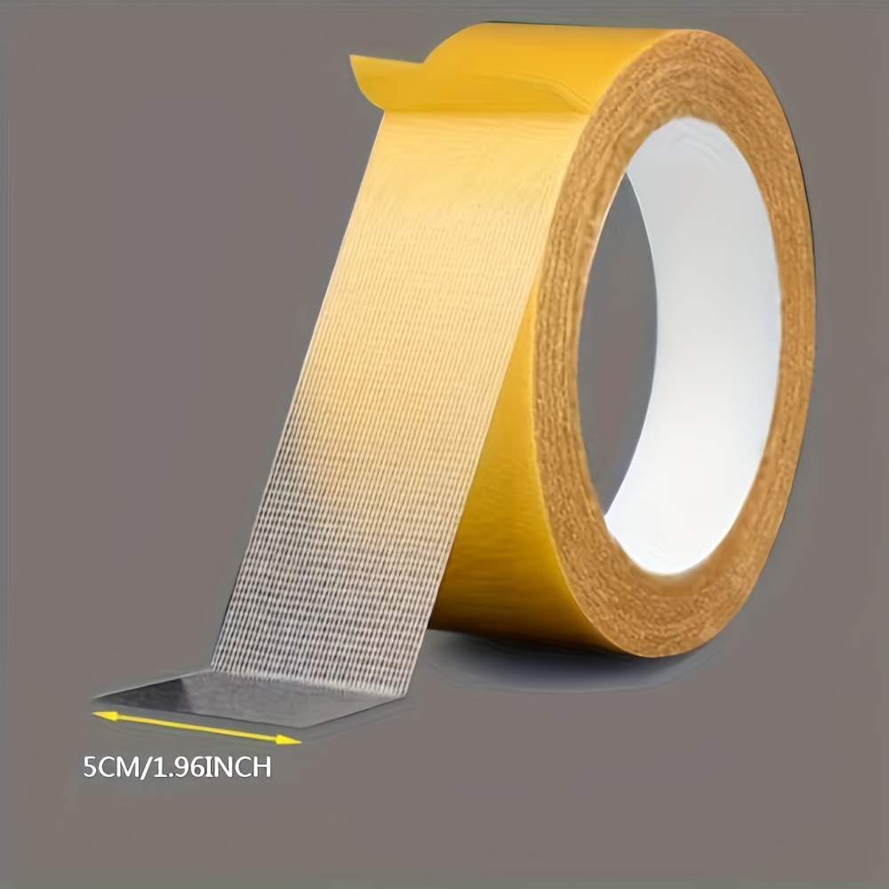 1pc Super Sticky High Double-sided Tape, No Residue Fabric Backing Grid Design For Fixing Carpets, Faux Leather, Walls, Floors, Plastic Surfaces - Multipurpose Indoor/outdoor Use