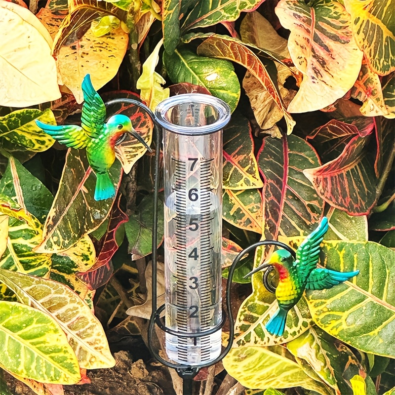 FYOBOT Pluviomètre Extérieur 7 Pouces – Résistant Au Gel, Chiffres Géants Lisibles, Hauteur Réglable 19-28,8 Pouces – Jardin & Ferme
