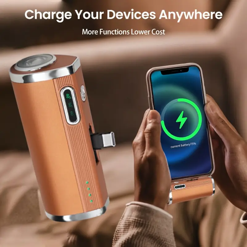 5000mah rechargeable hand warmer 3pcs usb c settings 3 uses emergency lighting flashlight electric hand warmer portable charger holiday and birthday gift women men outdoor sports essentials Product details 2