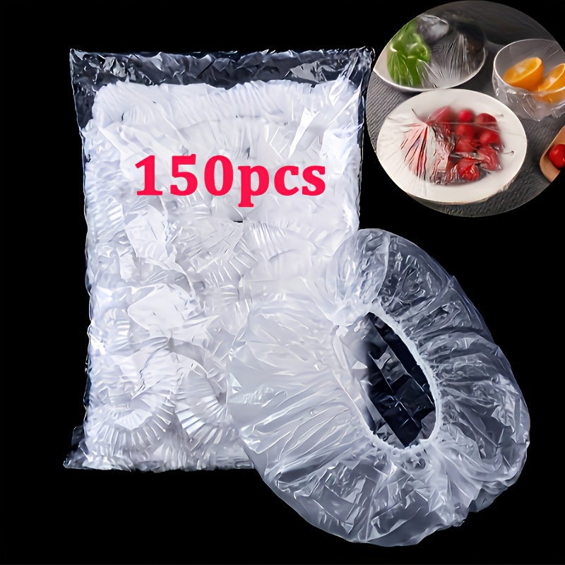 150pcs Plastic Food Storage Bags, Disposable Fruit And Food Covers, And Kitchen Additions -