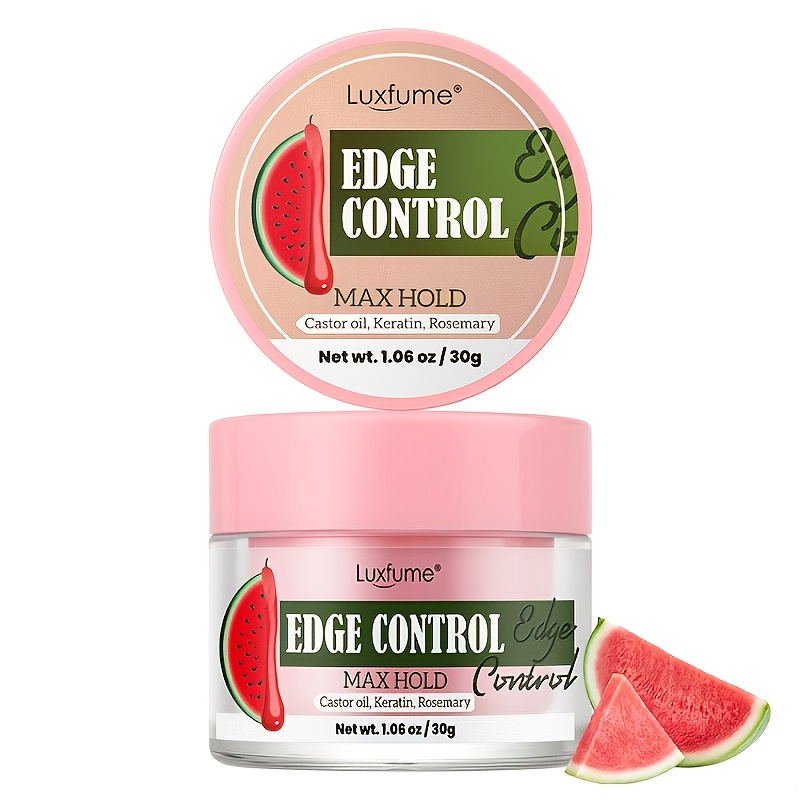 TEMU Luxfume Gel Fixation 24H - Contrôle des Bords Puissant & Épais pour les Cheveux de Bébé | Brillance avec Biotine et (1.06Oz)