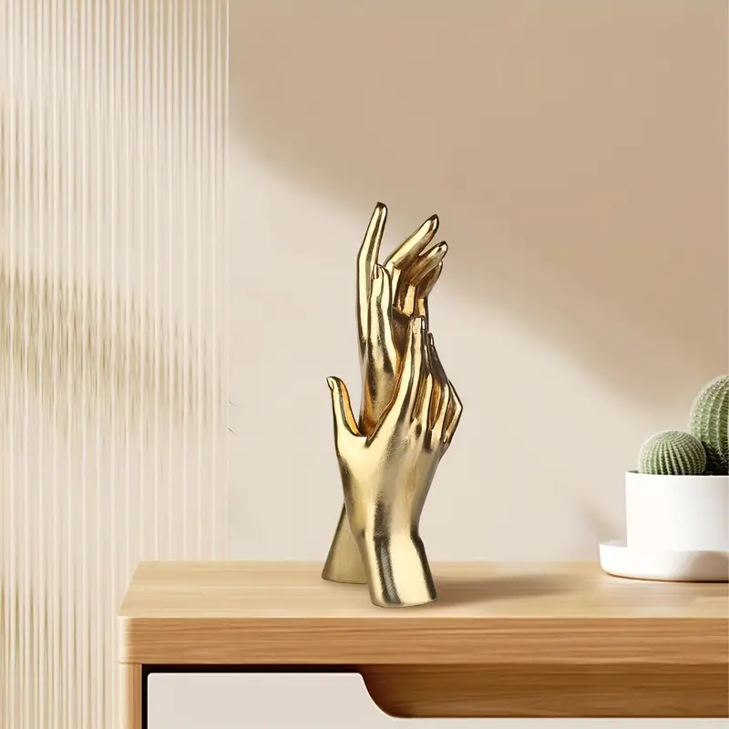 elegant gesture sculpture resin decorative statue home accent holiday gift details 1