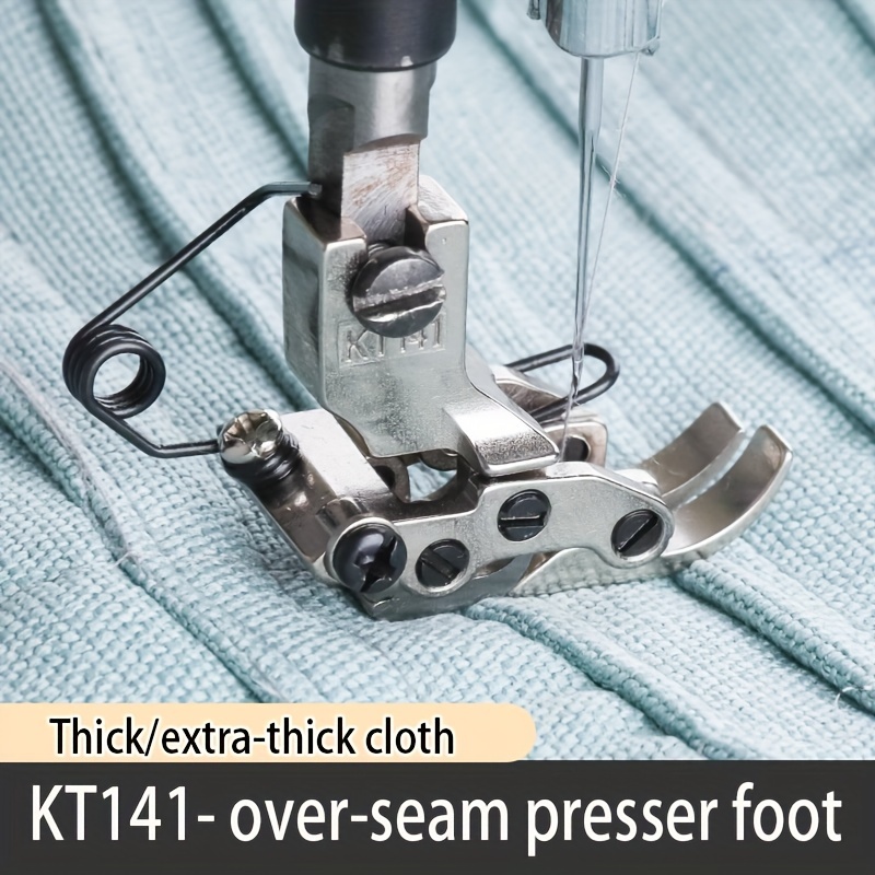 

1pc Kt141 Sewing Presser Foot, Materials & , And Rear Interactive , Silvery - Sewing