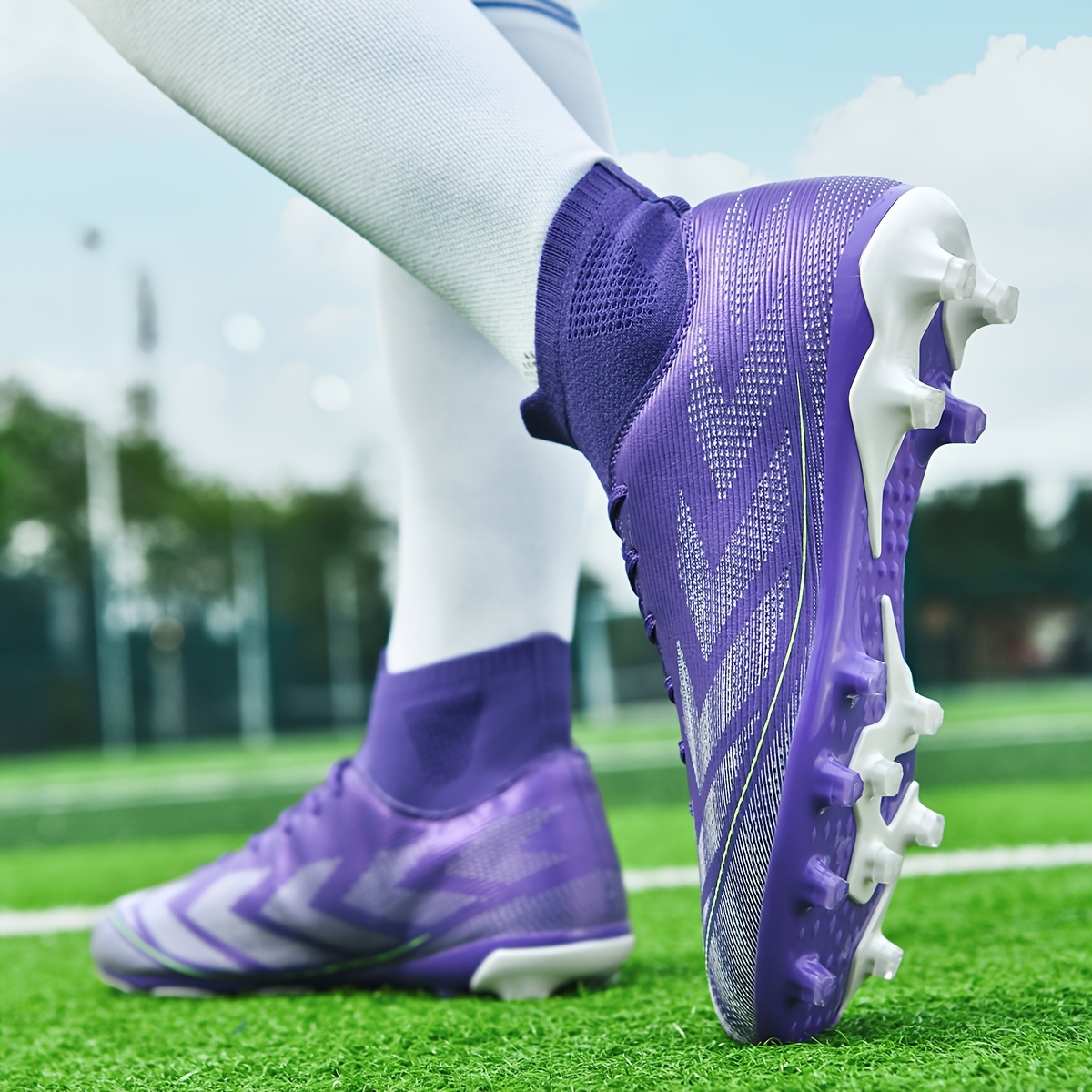 Zapatillas de Fútbol, Nuevas 2025, Profesionales para Competición, Antideslizantes, Entrenamiento al Aire Libre, Tacos AG, Corte Alto, para Hombres, Mujeres, Estudiantes y Adultos