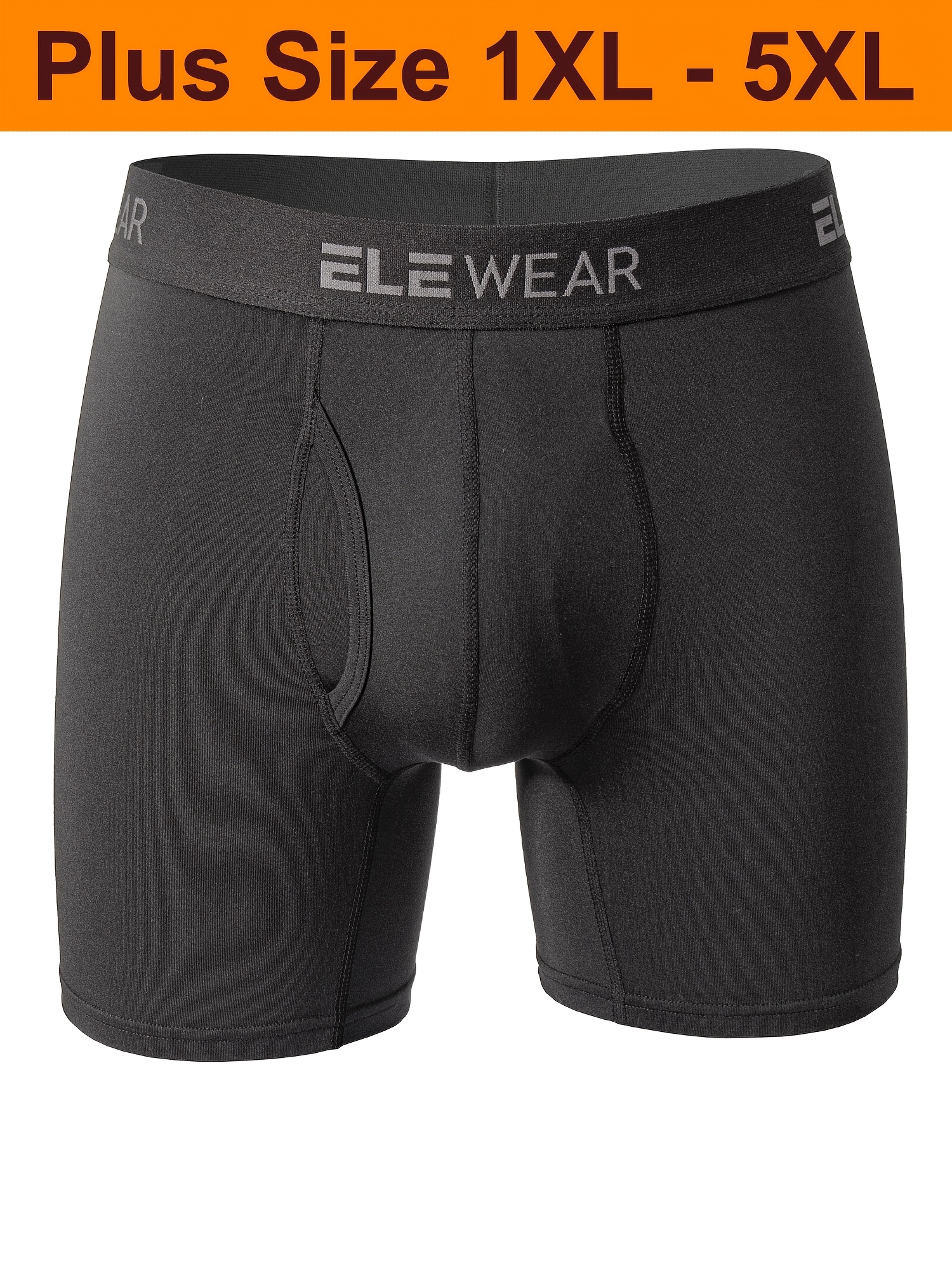 mens plus size flat briefs side opening moisture wicking and quick dry athletic underwear