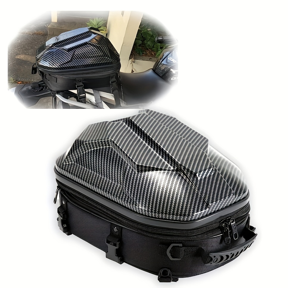 fiber style motorcycle luggage bag durable hard Temu Canada