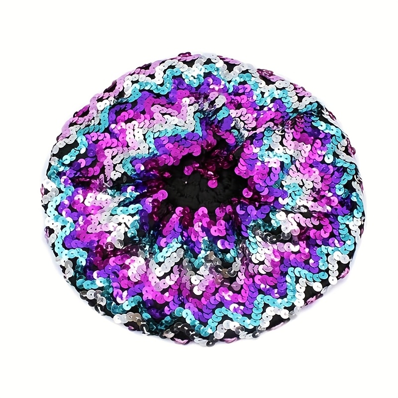 women sparkly sequin beret hat shiny sequins beret elastic  display picture 3