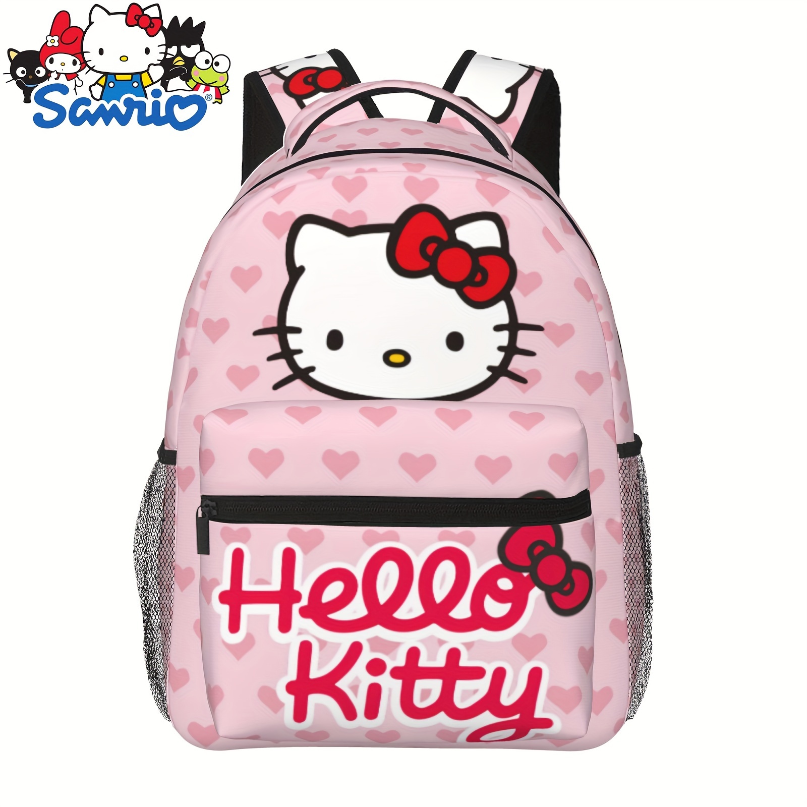 

1pc, Authorized By Sanrio Hello Kitty Backpack Book Bag Unisex Fashion Backpack Bookbag Lightweight Daypack Travel Bag