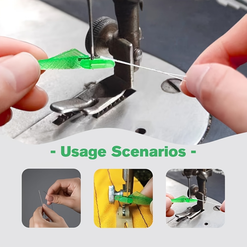 Automatic Sewing Needle Threader - Upgraded Fish Type Quick Self Threading Tool For Beginners (20pcs Pink)
