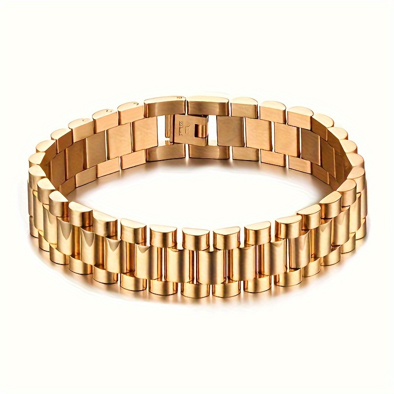 

Trendy European And Jewelry, A Unique Steel Bracelet With A Finish For Men, In Size.