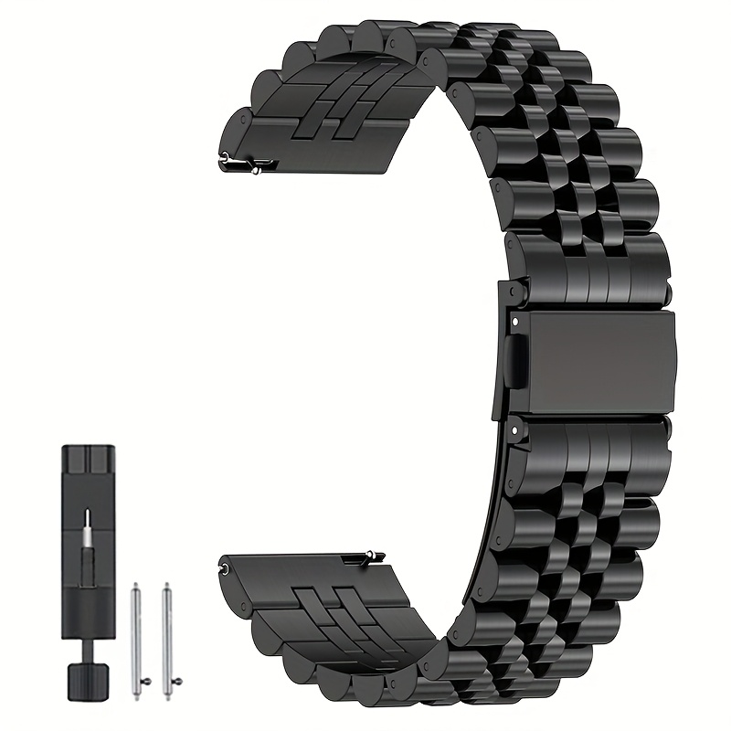 TEMU Bracelet de montre en métal mm compatible avec for Samsung Galaxy Watch FE/7/6/5/4 40 44 mm/pour Huawei Watch GT4/GT5/GT5 Pro/GT6/GT7/GT7Pro