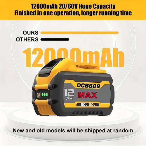 large capacity6 5 1pc 12 0ah batteries for 20v 60 lithium dcb609 dcb606 dcb612 fit for dewalt 20v 60v cordless power tool