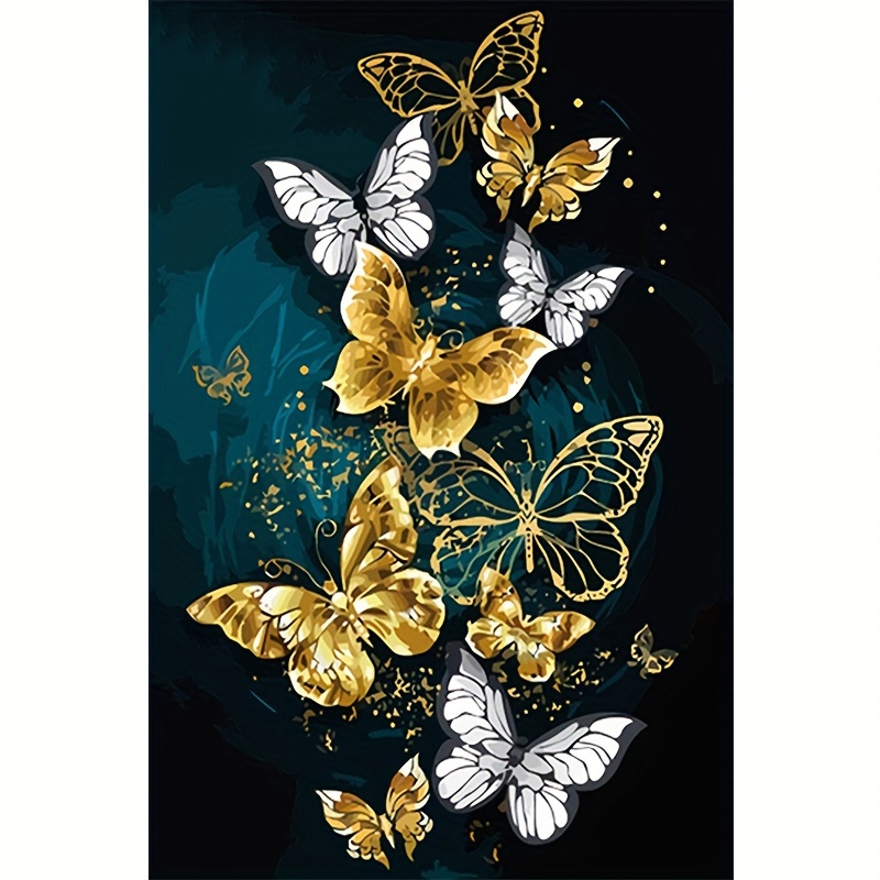 

Diy 5d Diamond Art Painting Full Diamond Butterfly Diamond Art Painting, Handmade Home Gift Diamond Art Painting Kit Frameless 40*70cm/15.7inx27.6in