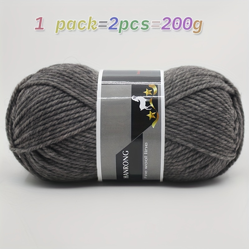 TEMU 2 Skeins Of Wool Yarn, 245 Yards Per , Knitting Needle Size, Scarf Yarn, Hand-knitted Diy, For Self-knitting Coats, Sweaters, And Shawls. Chunky