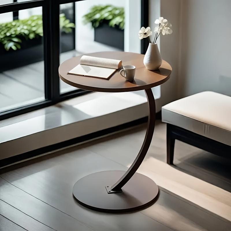 Round Side Table, Also A Mini Side Table, Serves As A Decoration For Modern Living Rooms. It Requires No Power Supply, Is Lightweight, And Features A Vintage Style. It'S Space - Saving And Suitable For Living Rooms, Kitchens, And Bedrooms.