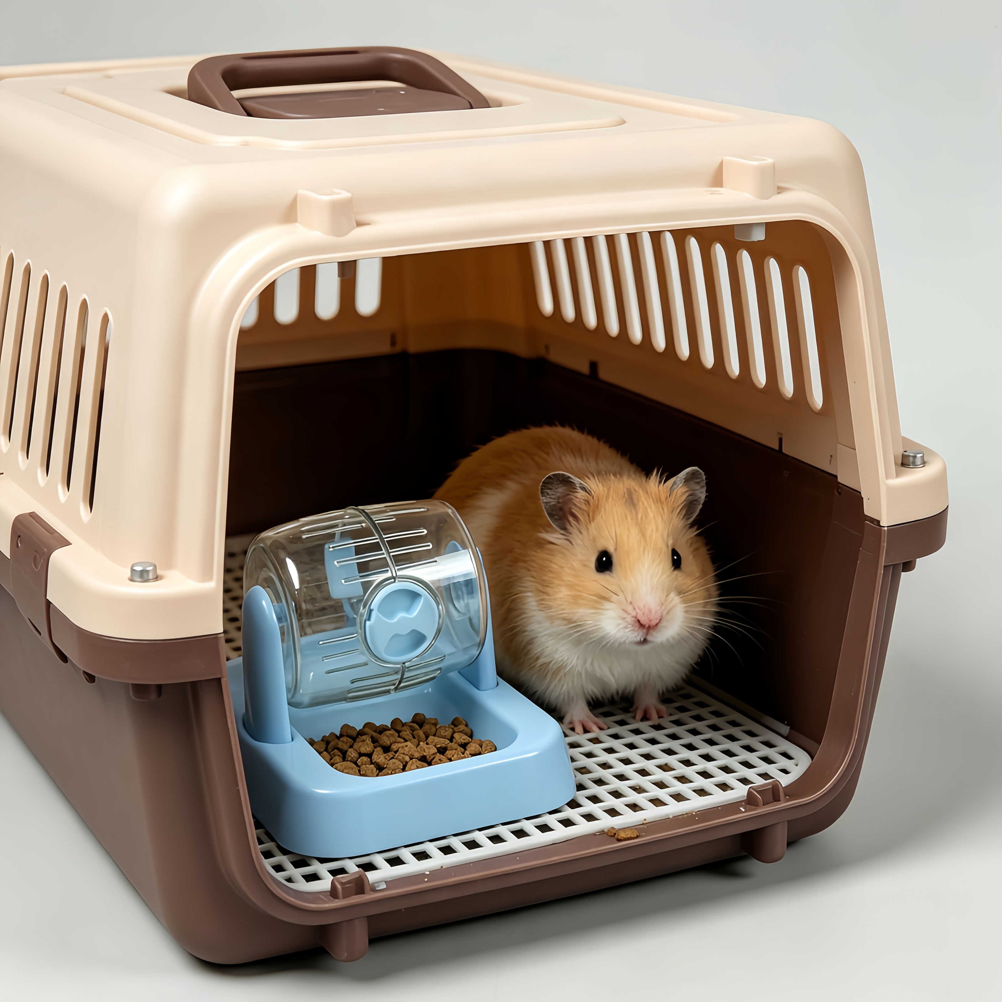 Dual-Use Wheel Feeder for Hamsters and Small Pets