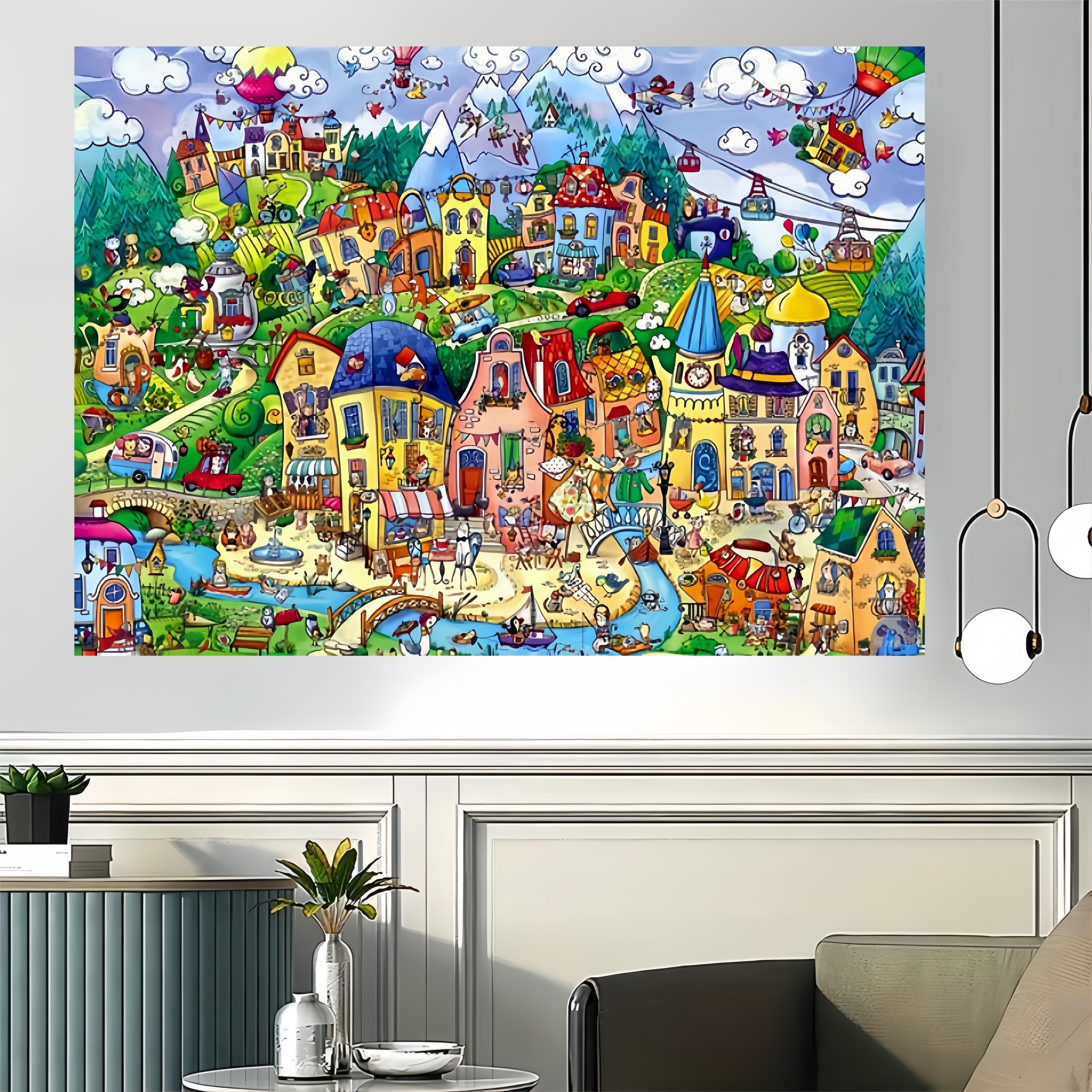 TEMU Premium Puzzles, 1000 Diy Thickened,, White Cardboard, Thick And Durable Adult Seamless Puzzles Puzzles, Premium Family Fun Adult Puzzles For