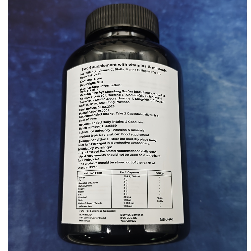 Marine Collagen Supplement with Vitamin C and Biotin