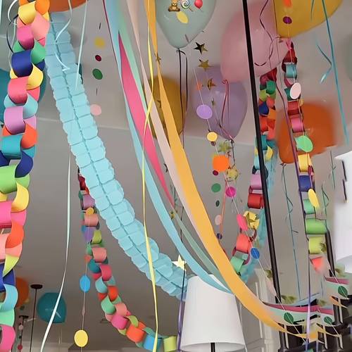 50 sheets 10 colors ow hoop garland diy for party festival wall decor theme scene setup great gift for c ft lovers