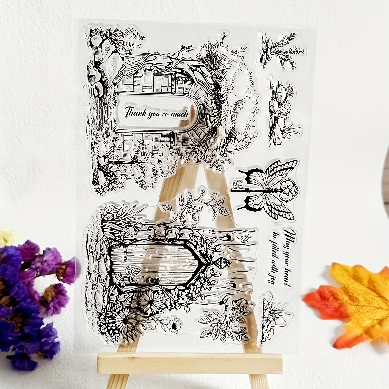 sello transparente de ventana con diseño de ventana de   para manualidades de bricolaje, suministros de scrapbooking, papel de relieve, álbum de tarjetas de papel decoración   0