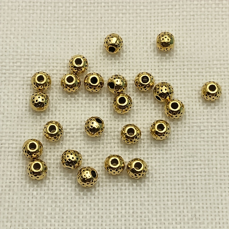 12pcs Vintage Round Loose Spacer Beads, Ethnic Style Beads