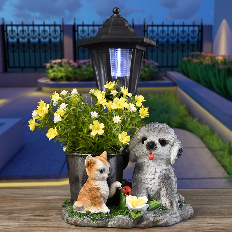 Statua Elefante Da Giardino Con Luce Solare - Decorazione Esterna, Resina Resistente, Regalo Per Donna O Mamma - Foto 14