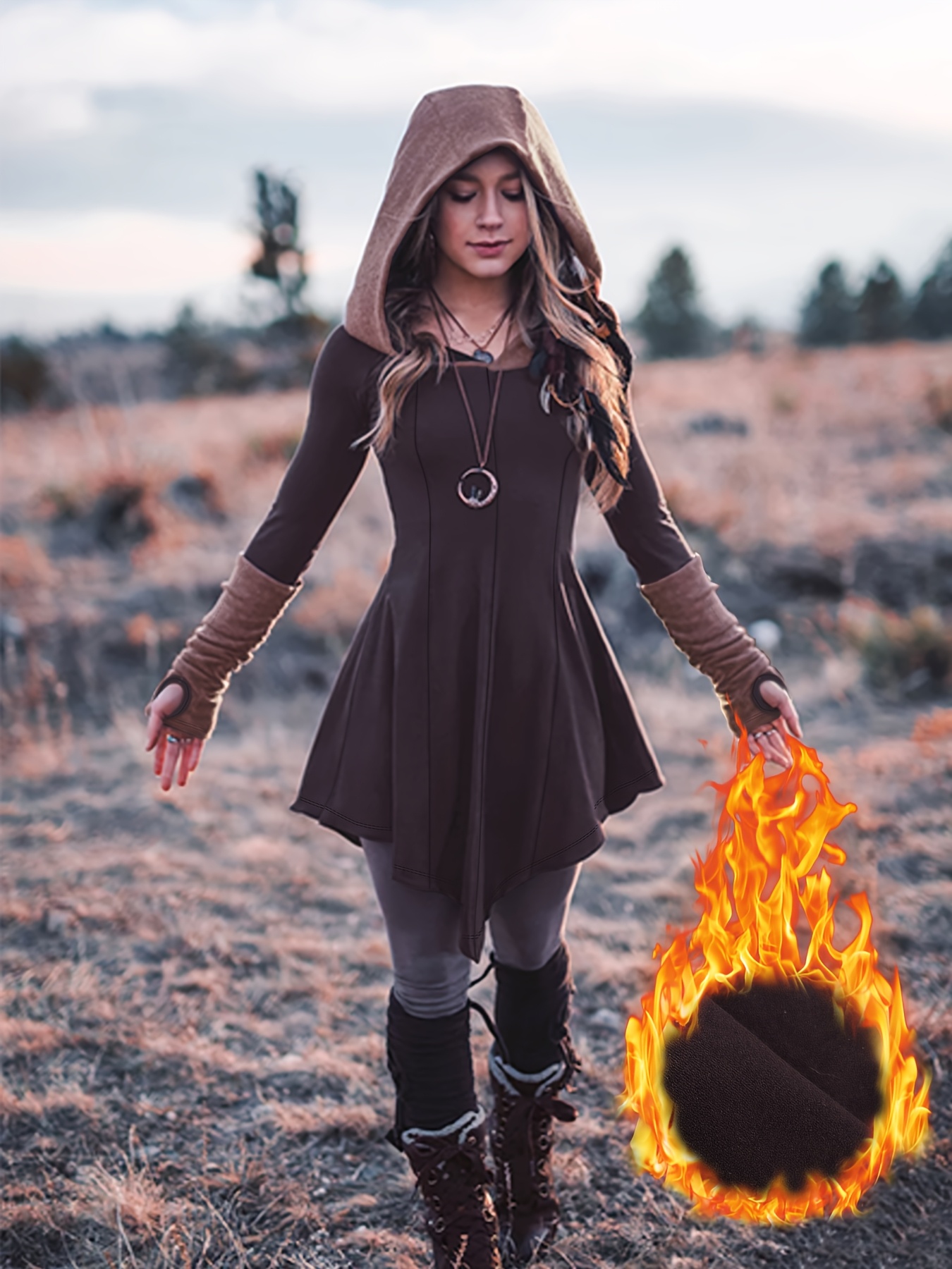 hooded dress women sold on Temu United States