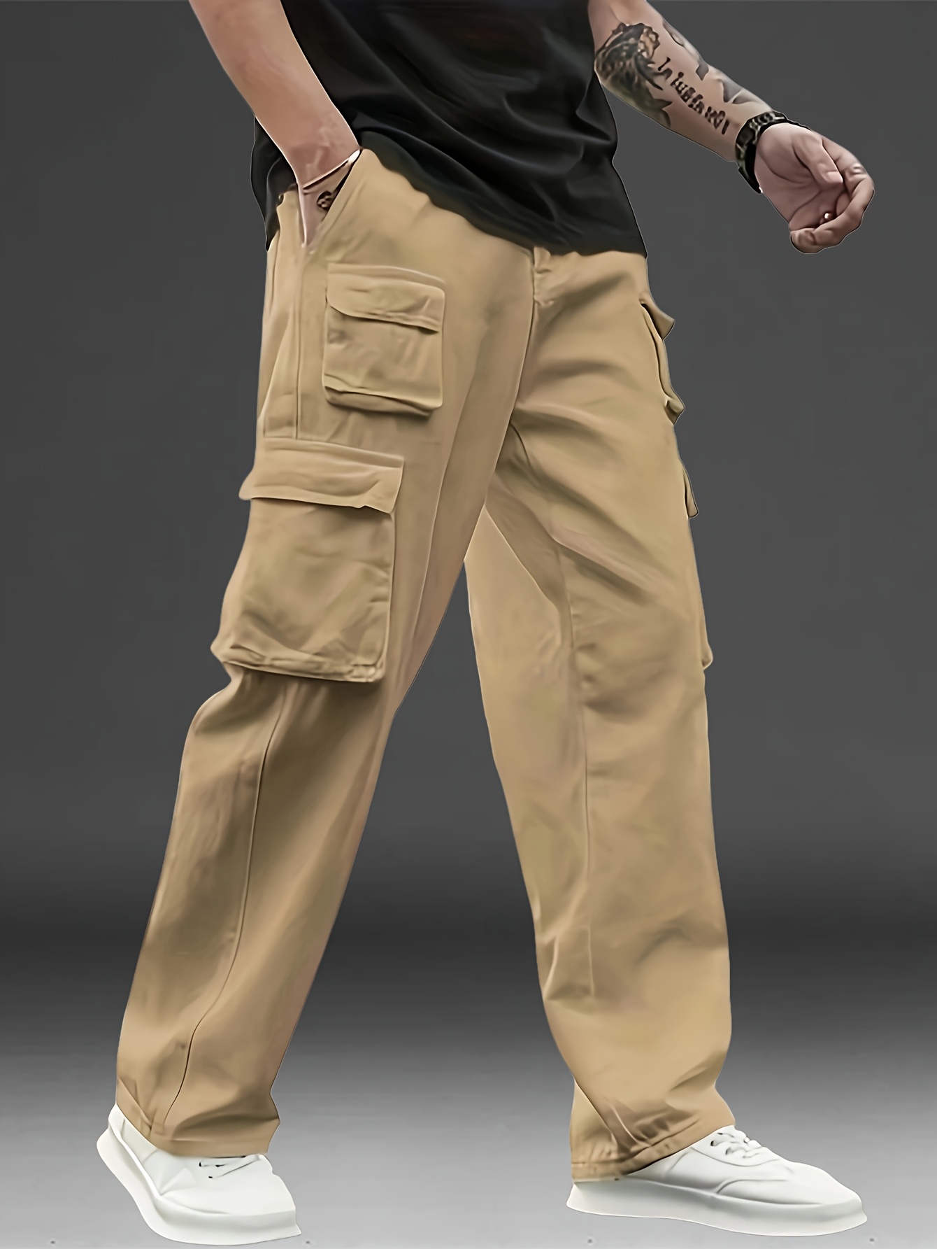 Pack de 3 Pantalons Cargo pour Hommes à Multiples Poches : Dotés d'une coupe ample tendance et d'un design durable, ces pantalons décontractés polyvalents sont parfaits pour les sports en plein air, le port quotidien, les voyages ainsi que diverses autres occasions. Pantalons cargo homme haute qualité, pants casual hommes, pantailleshiverhomme,