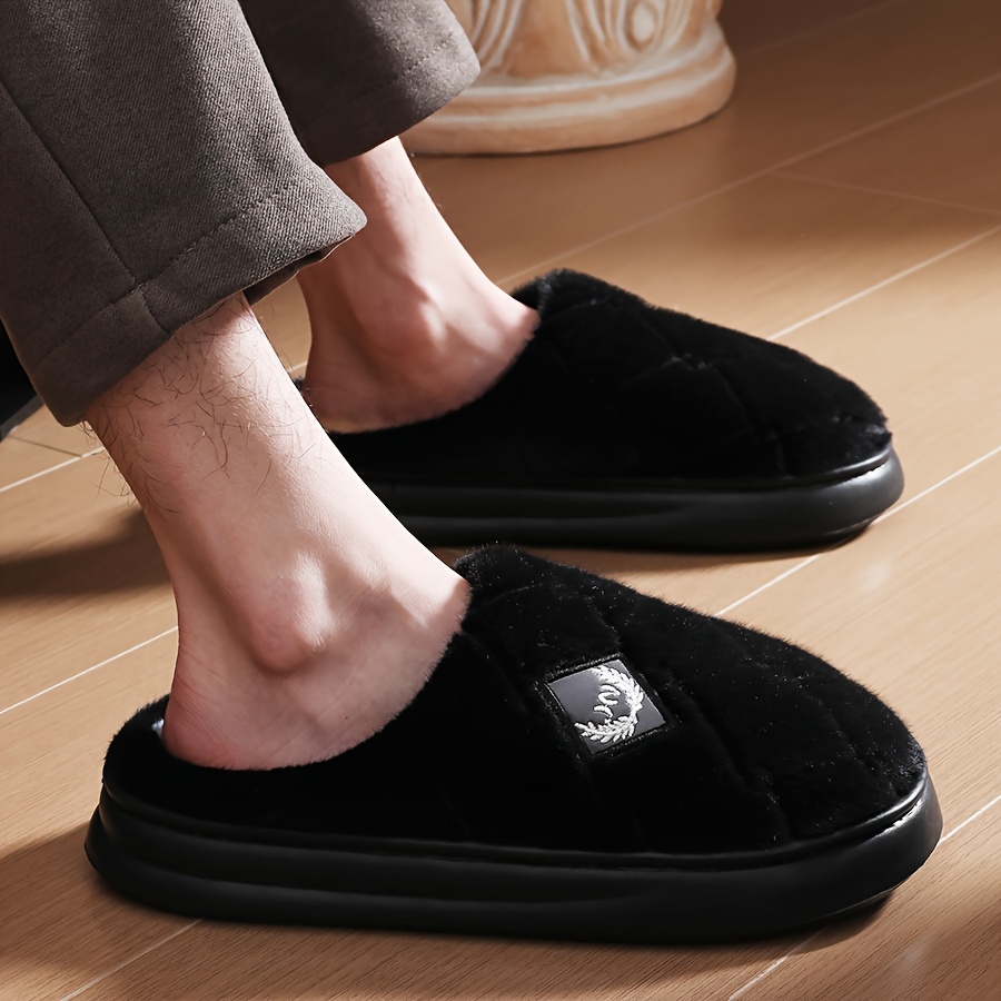 Pmoiste Winter Slippers For Man Warm Memory Foam Lightweight Indoor House Shoes Fashion New Big Size Slipper
