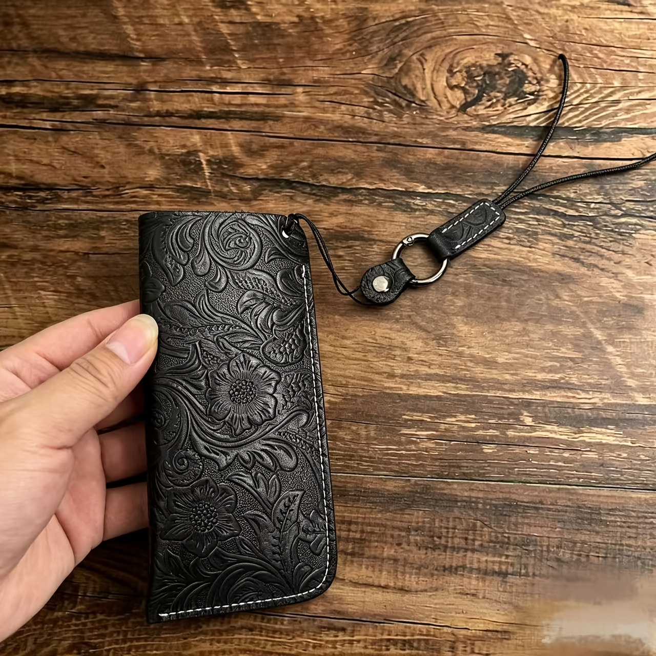 Original Hand-Carved Full-Grain Leather Glasses Pouch - Retro Genuine Leather Case for & Eyeglasses. Portable, Dust-Proof, Premium-Quality Protective Sleeve for Reading Glasses &. Compact Storage Bag with Slanted Pocket