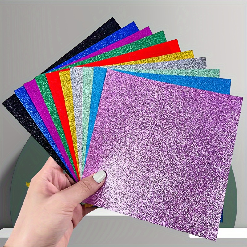 TEMU 20pcs Sparkling Self-adhesive Glitter Foam Sheets For Diy Crafts, Scrapbooking & Decorations