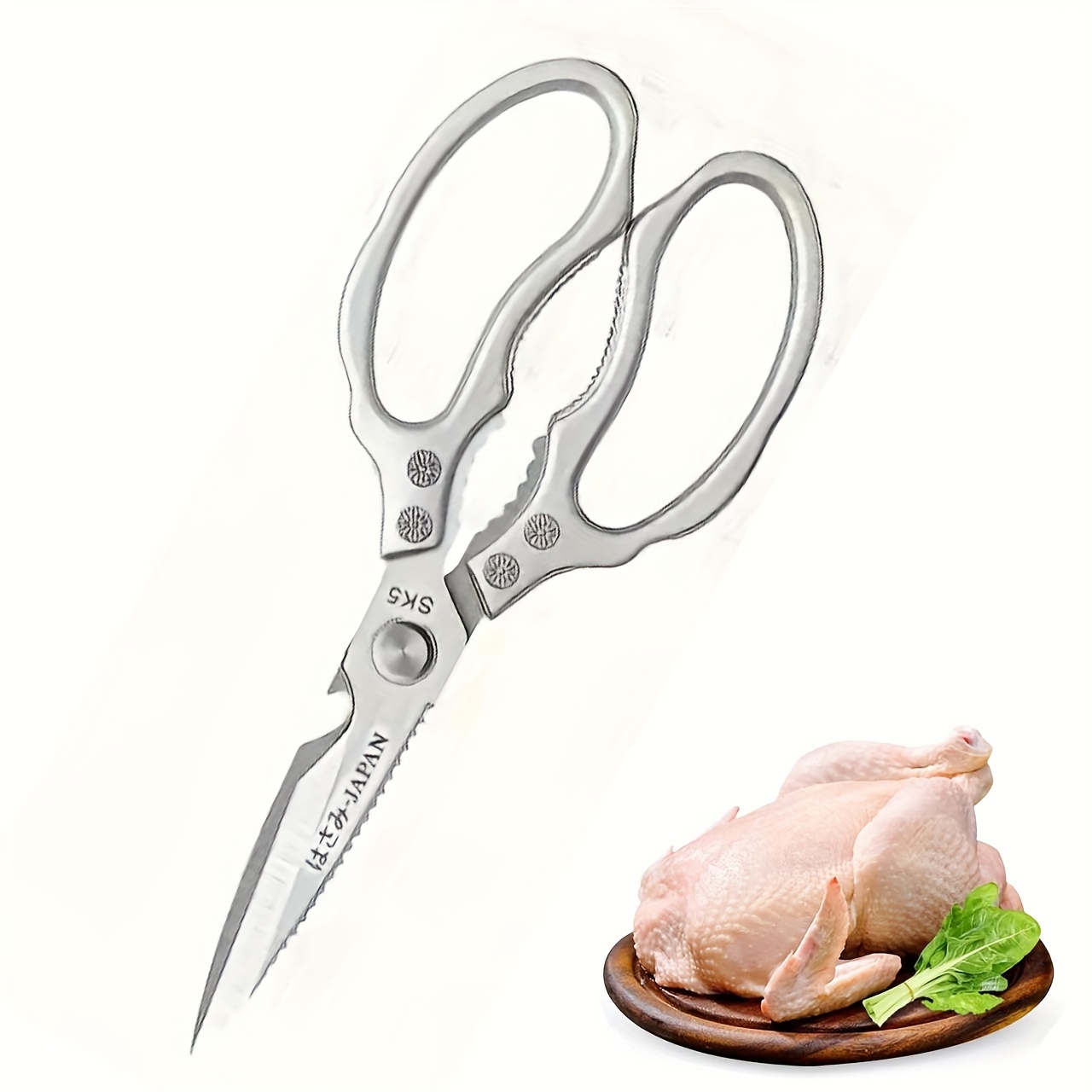 

Shawty Heavy-duty Kitchen Shears - Multipurpose Stainless Steel Poultry Scissors, Dishwasher Safe, Sharp & Non-slip For Chicken, Fish, Herbs - Japanese With Ergonomic Handle, Chicken Accessories