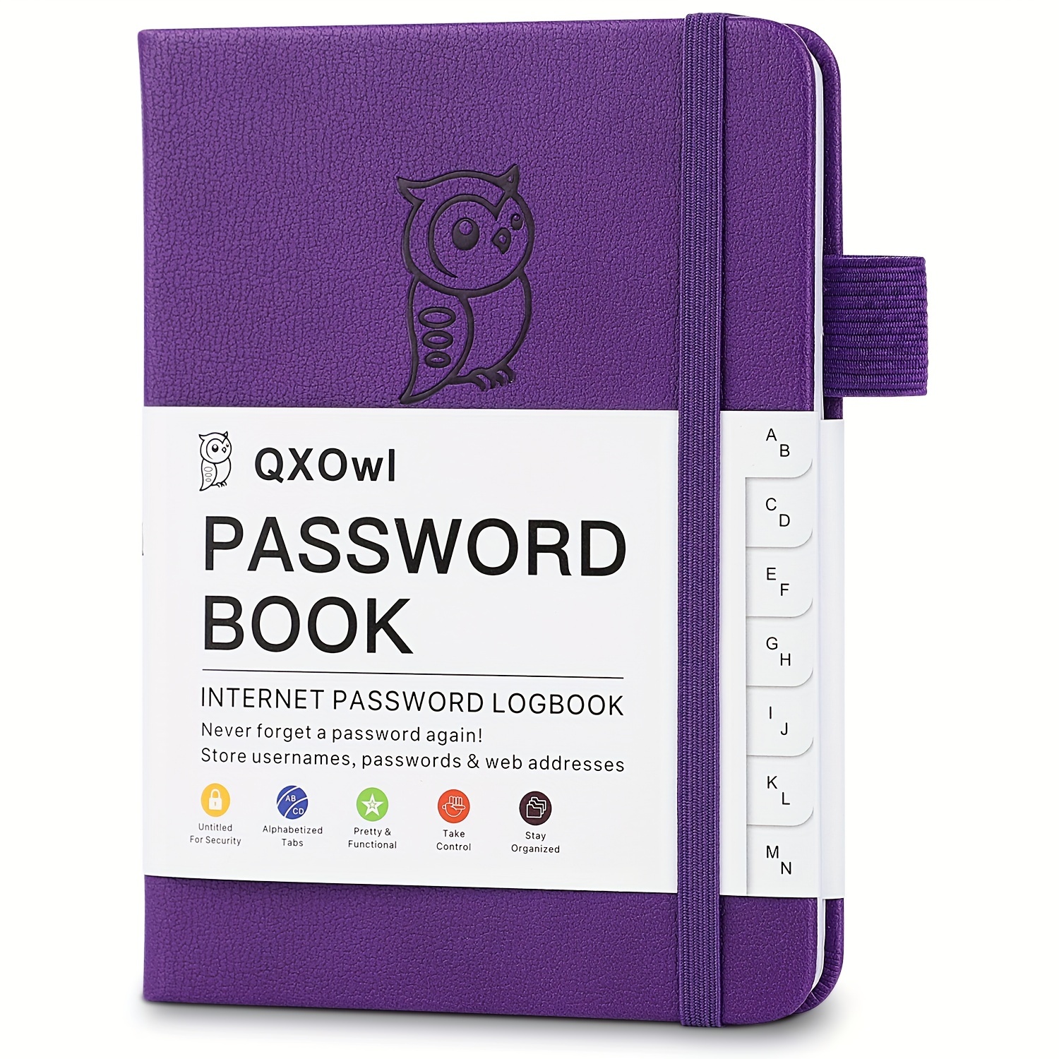 

Xplnbo A6 Hardcover Password Logbook - Alphabetical Tabs, Pocket-sized Internet Password & Address Management Organizer For Seniors