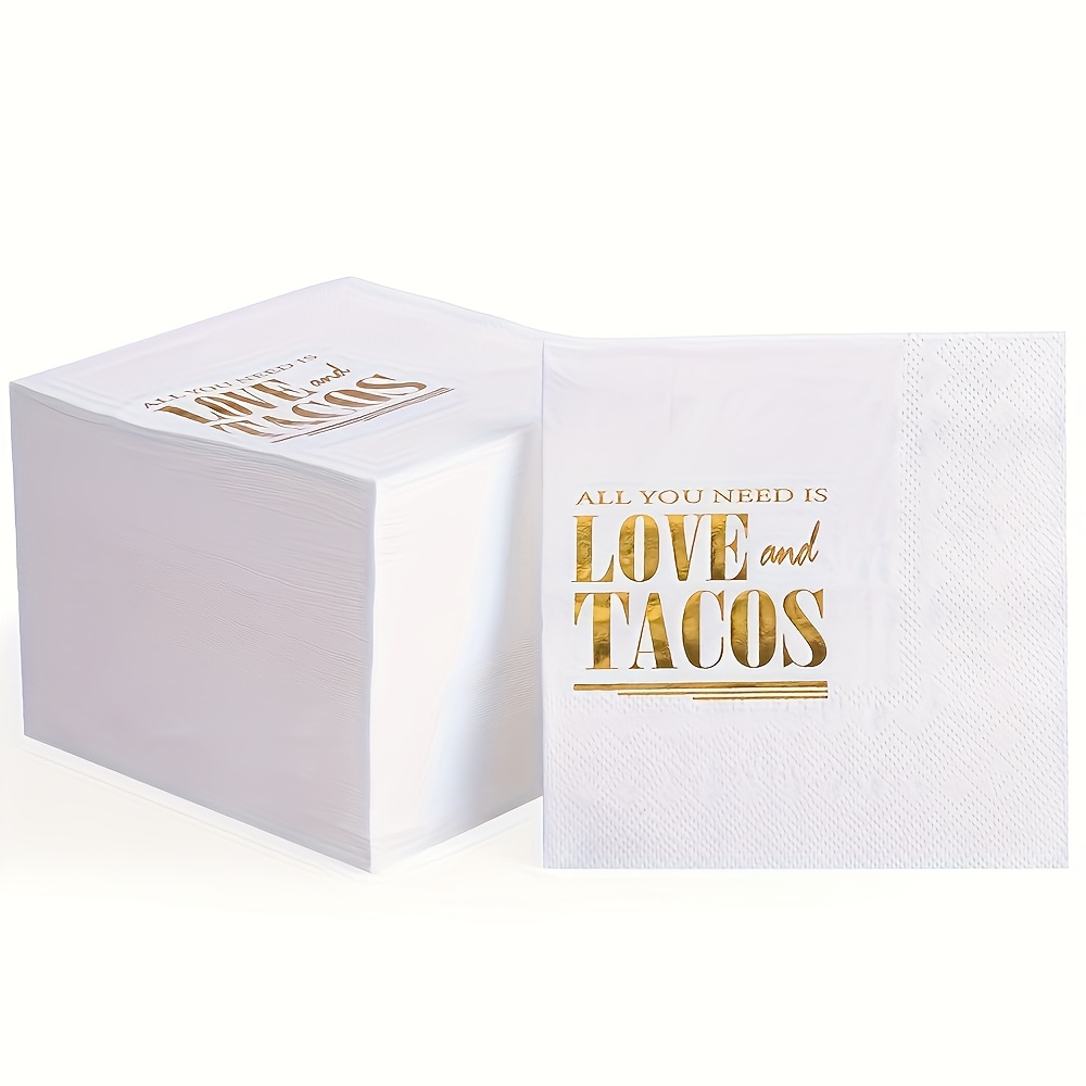 TEMU 100pcs Wedding Napkins - 3-ply Design, Elegant Napkins For Weddings, Anniversaries, And Bridal Parties, Disposable And Folded 5 X 5, Perfect For Dinner Or , Celebration Essentials |