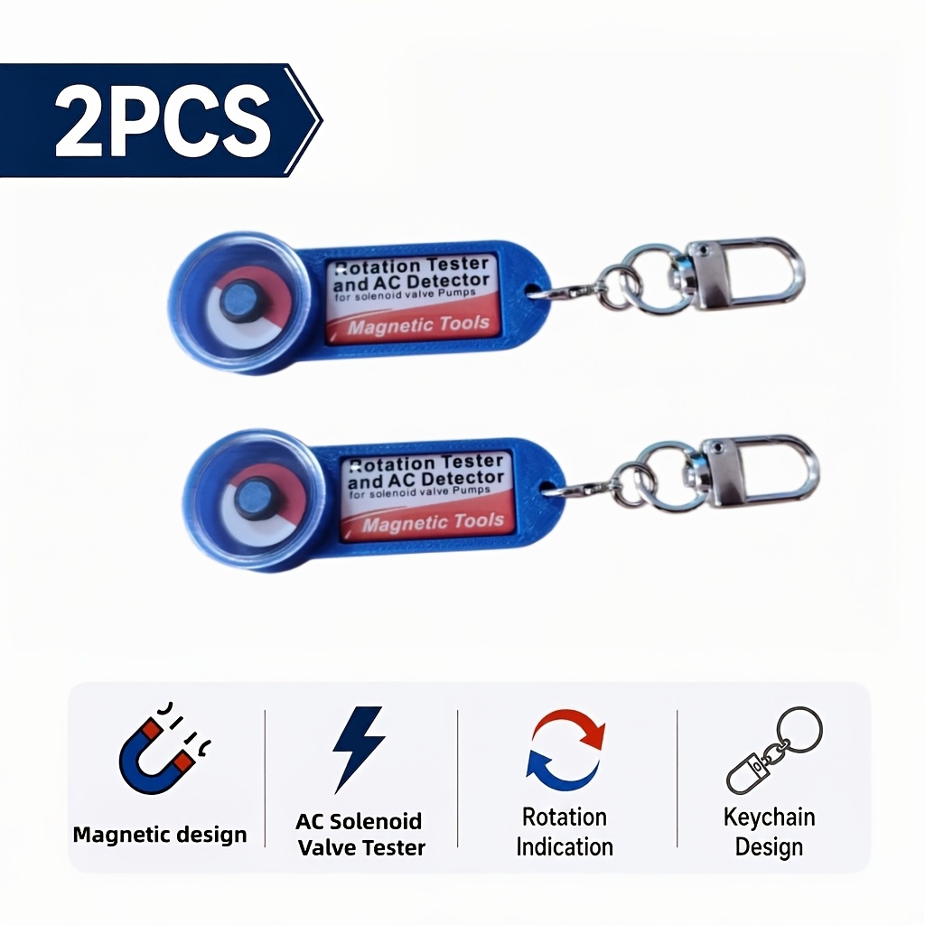 TEMU Probador de rotación de válvula de solenoide AC, detector de magnético AC, llavero magnéticamente adsorbido, probador de válvula de vías de aire
