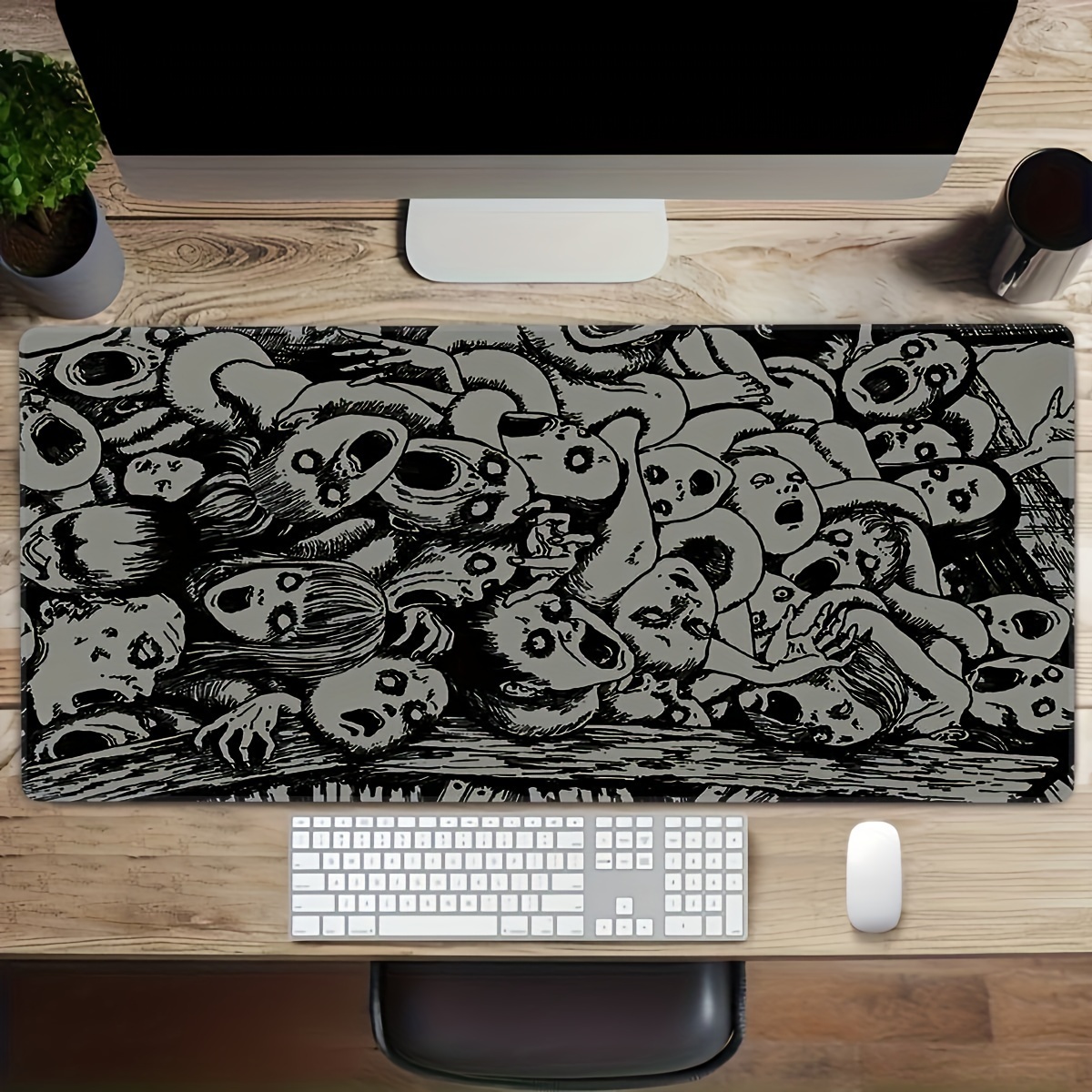 

1pc Creative Pattern Rubber Mouse Pad, Non-slip Washable Edge, Desk Mat For Gaming & Office, Gift For Gamers