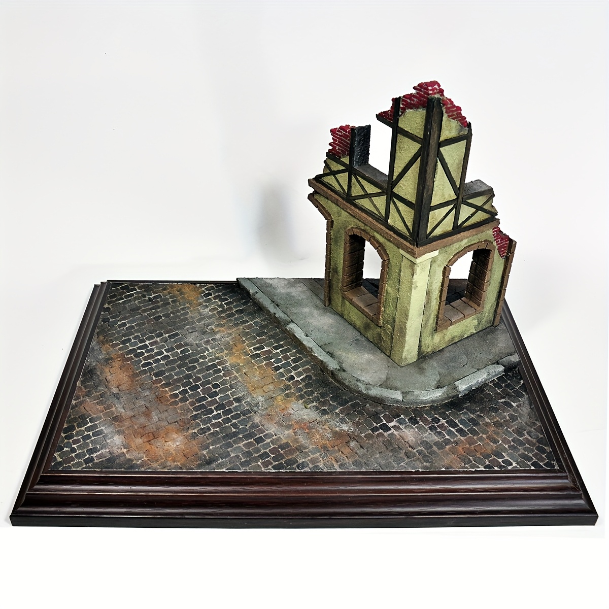 War Damaged Architectural Model Kit, Collapsed Building Diorama