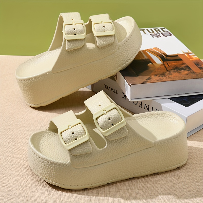 womens casual eva sandals with adjustable   straps breathable open toe summer slippers for indoor outdoor beach garden use comfortable thick sole design indoor slippers outdoor footwear simple slipon durable footwear lightweight footwear Product details 3