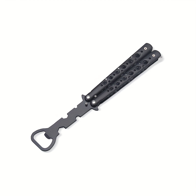 TEMU 1pc Heavy-duty Stainless Steel Beer Opener - Multifunctional Bottle/can Opener With Elegant Design, No-power Needed Bar Tool For Home, Parties,