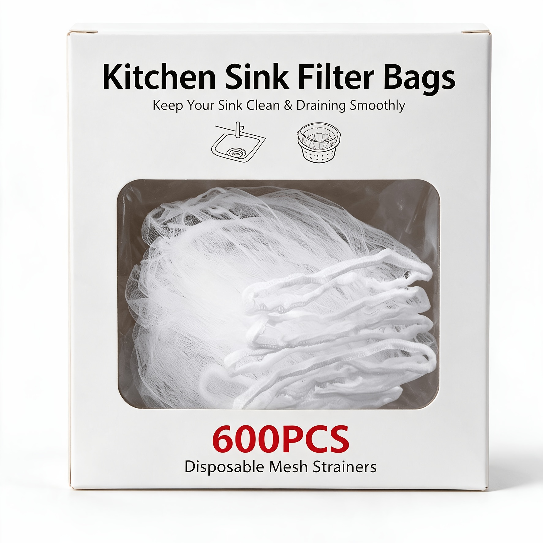 TEMU Heavy-duty Replacement Sink Strainers, Fine Mesh Drain Filters For Kitchen Drains & Vegetable Washing, Clog-proof And Easy To Clean, Fits Small