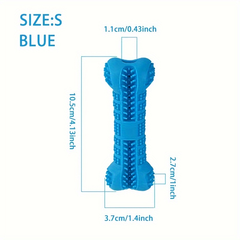 Image of Dog Toothbrush Toy Silicone Toothbrush Puppy Teething Stick Pet Toy Teeth Cleaning Non-toxic Natural Suitable For Medium Small Dogs, Without Battery
